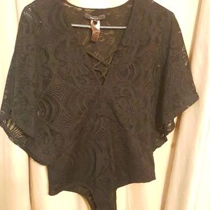 BCBG Max Azria "Beata" lace one piece bodysuit